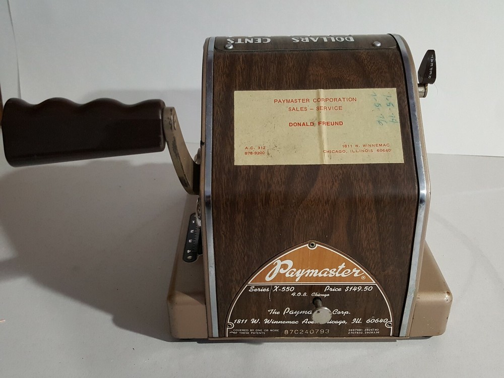 Pay Master X-550 Check Writer