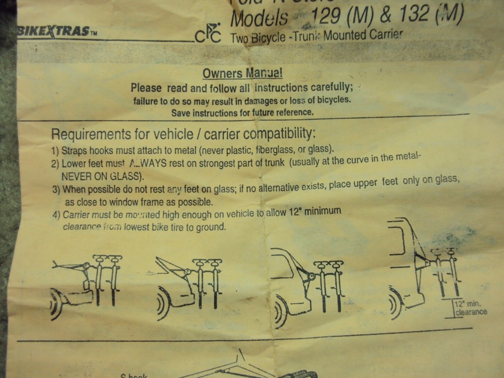 Folding One or Two Bike Carrier Rack