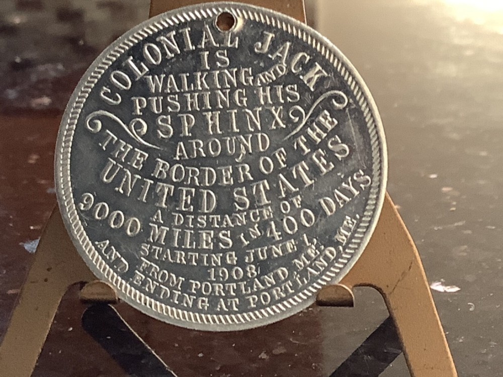 1908 Colonial Jack Aluminum Medal 38mm.