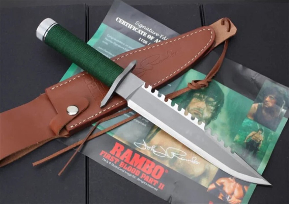 New FixedBlade Rambo Hand signed version Collection Outdoor Utility Tools VTH32A