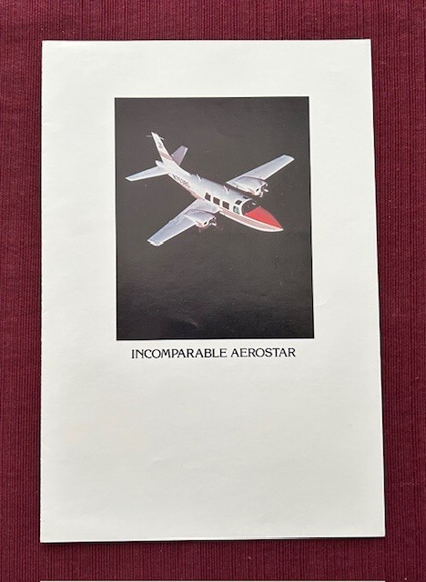 Aerostar by Ted R. Smith 1974 Brochure