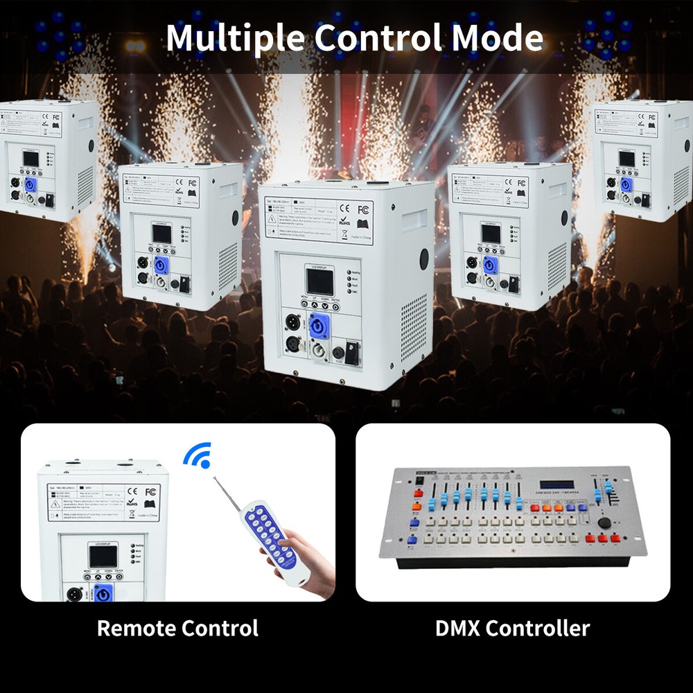 2 Packs 750W Cold Spark Machine Stage Effect Firework Machine DJ Event Wedding