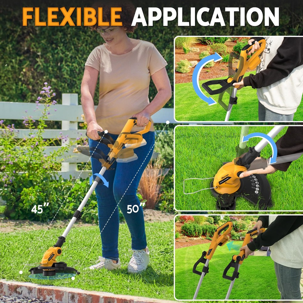 3 in 1 Cordless String Trimmer (No Battery) Compatible with Dewalt 20V Max Ba...