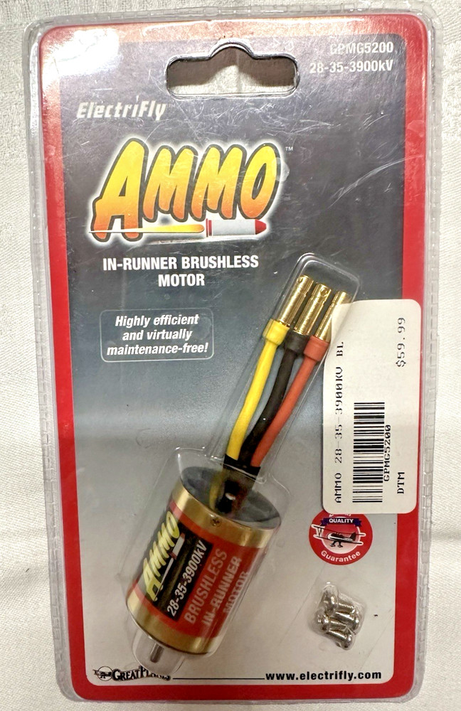AMMO - Electrifly IN-RUNNER BRUSHLESS MOTOR - Input Voltage 7.4 - 11.1 Volt