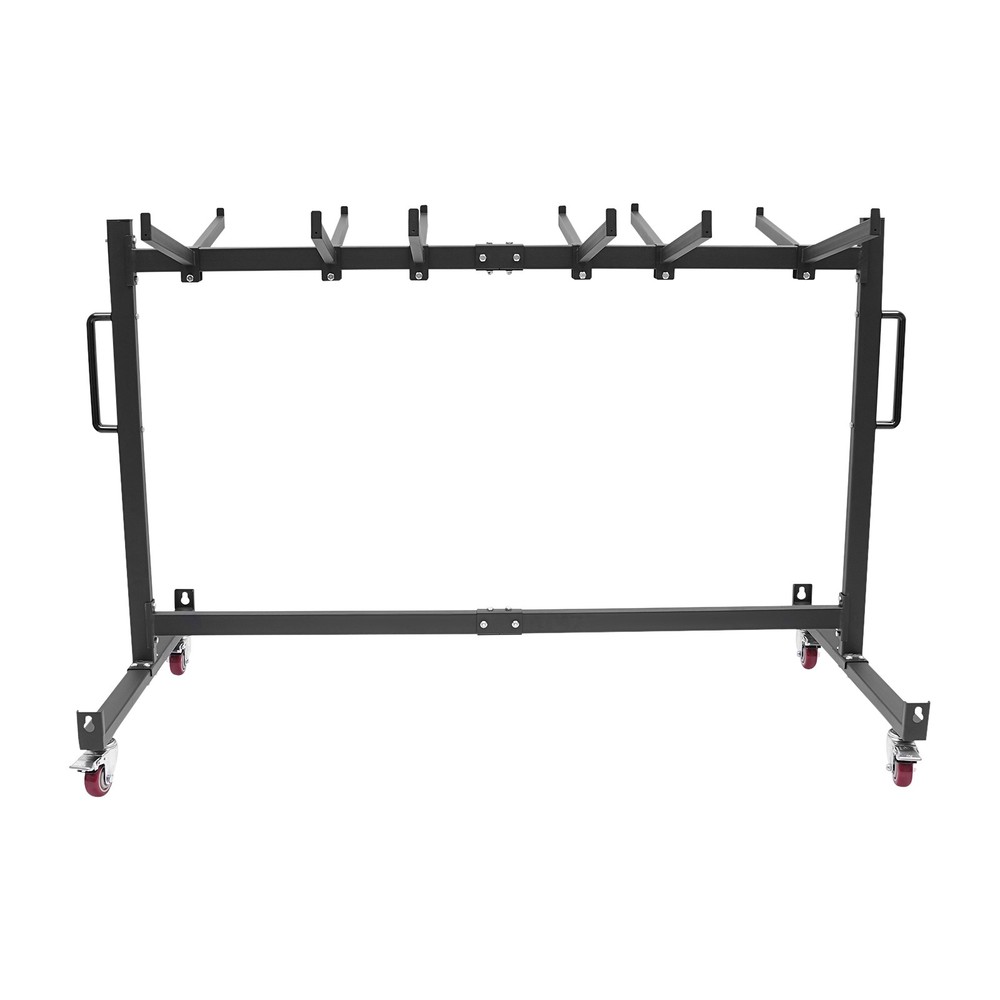 Black Table Cart Adjustable Spacing Folding Table Cart Folding Table Trolleys