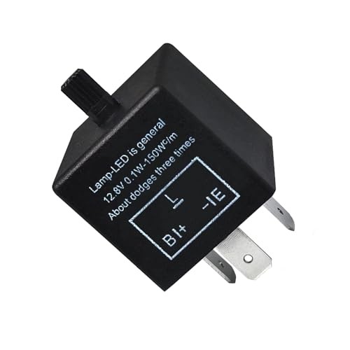 CF13 LED Flasher Relay, 3 Pin Adjustable Relay for Sloving Hyper Blink