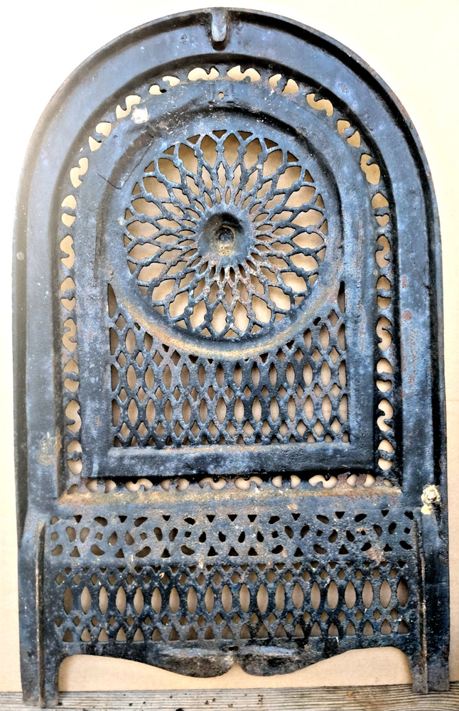 Victorian Cast Iron Grate Front Fireplace Arch Top Summer Front, Architectural#9