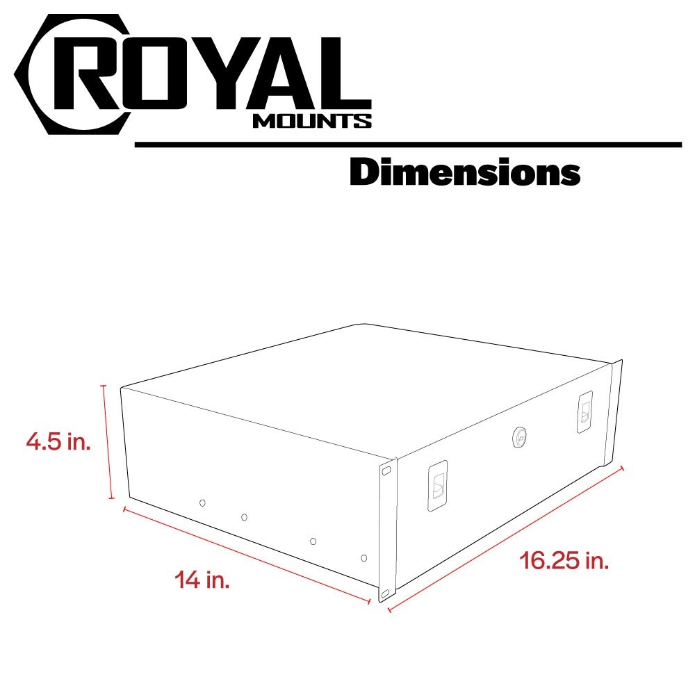 *OPEN BOX* Royal Racks™ 3U Locking Drawer for Component Rack (Black)