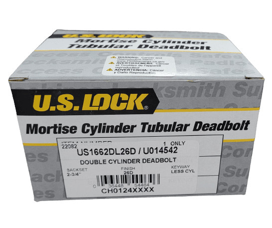 US Lock Dull Chrome Double Cylinder Deadbolt  - U014542