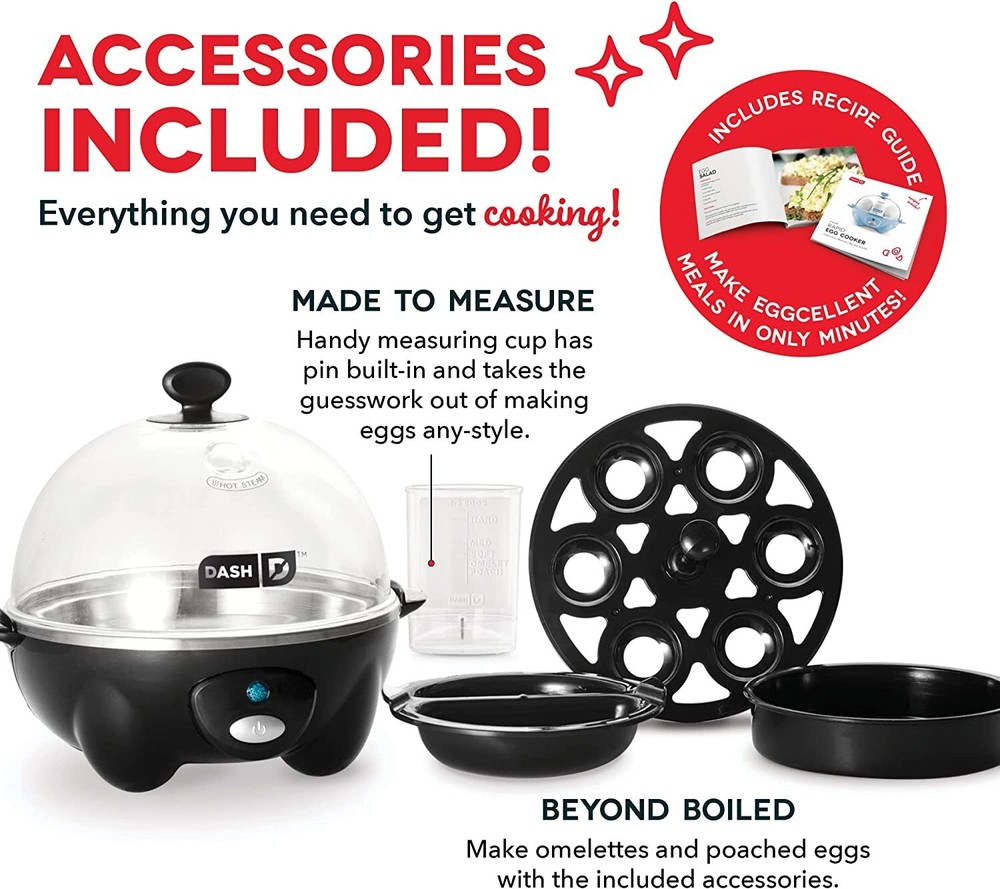 DASH Rapid Egg Cooker: Scrambled Eggs, or Omelets with Auto Shut Off Feature