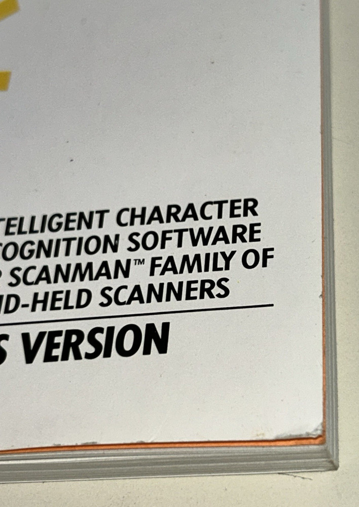 Logitech Software Catchword Intelligent OCR DOS Ver User's Guide MANUAL ONLY