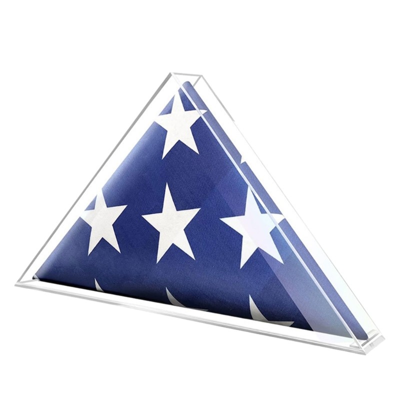 Flag Display Case Triangle Flag Container Elegant Solution for Flag Presentation