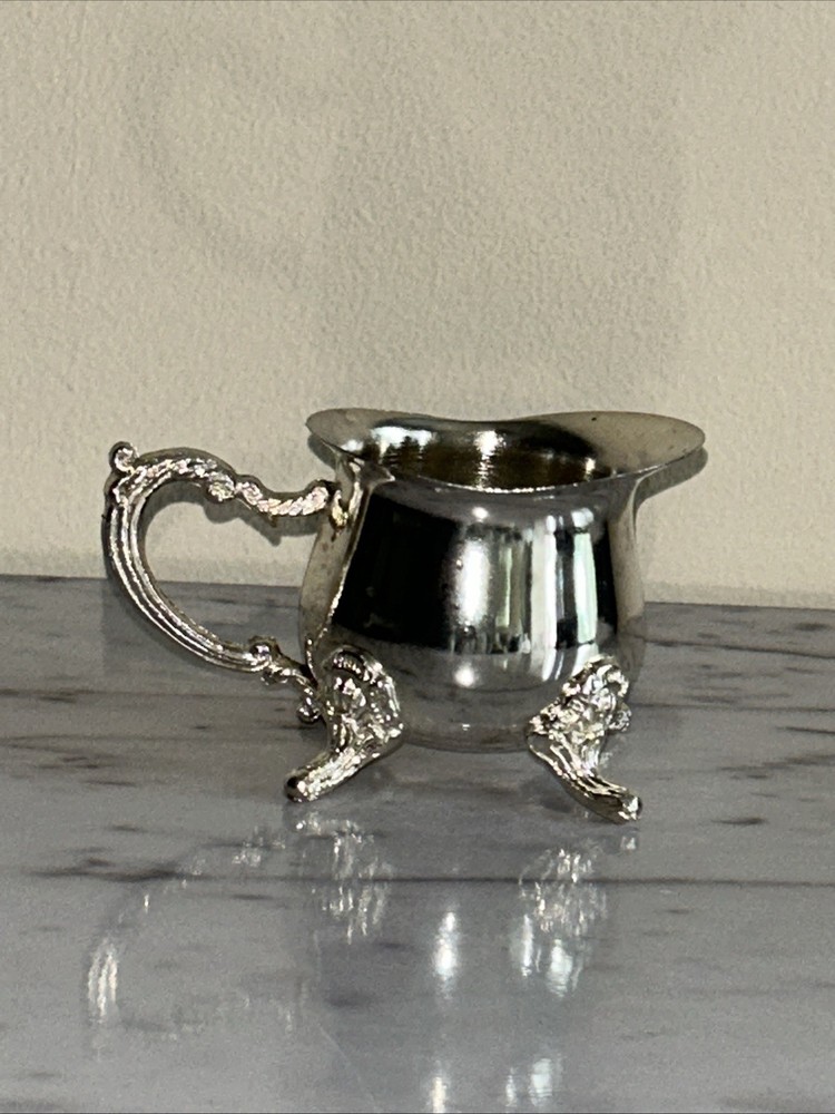 Vintage Silver Plated Mini Creamer Small Serving Pitcher