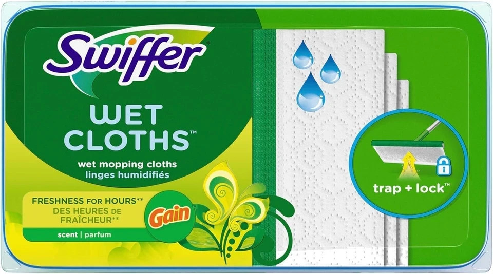 Swiffer Sweeper Wet Mopping Cloths, Gain Original, 24 Count