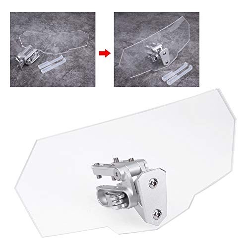 Motorcycle Universal Adjustable Windscreen Wind Deflector Windshield for