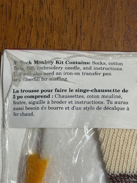 Leisure Arts Sock Monkey Kit Mini Monkey Stella