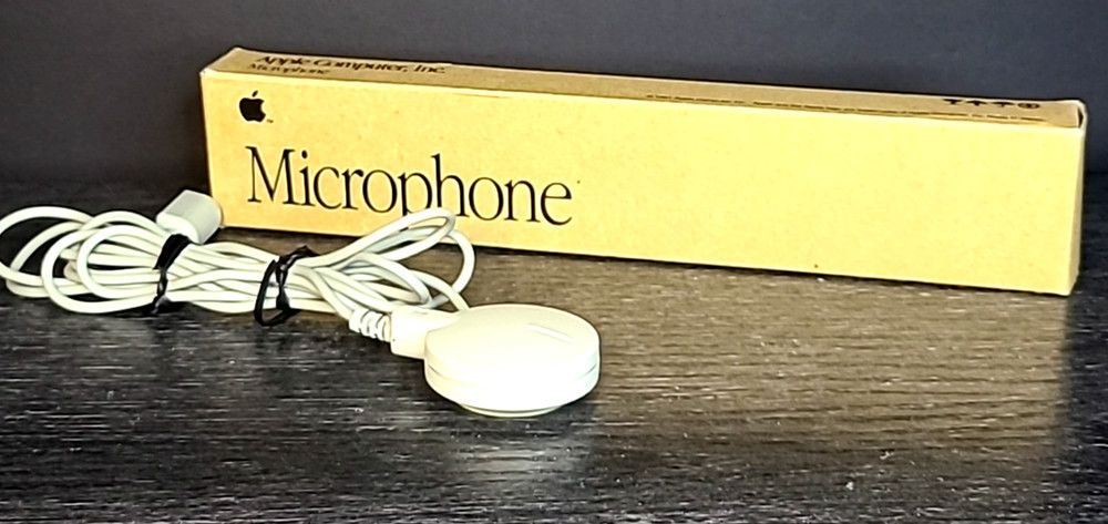 Apple Macintosh Microphone 699-5103-A Mac Accessory 1991 - Tested/Working 🟢