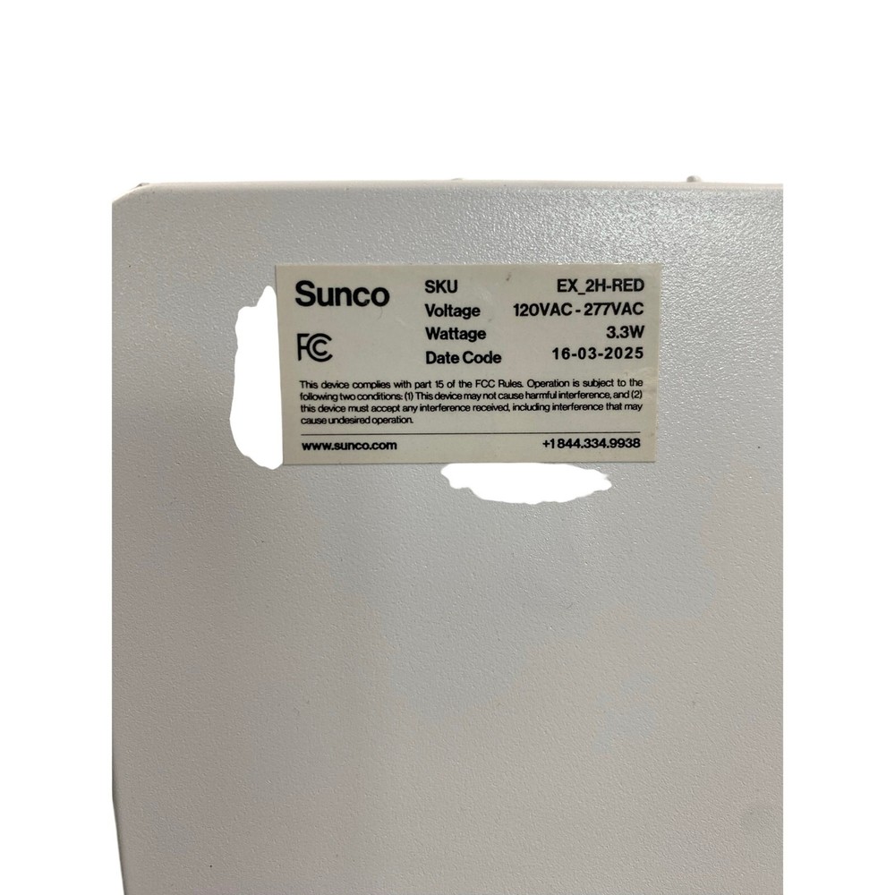 Sunco 6 Pack Exit Signs With Emergency Lights, Two Adjustable LED Lights, Red