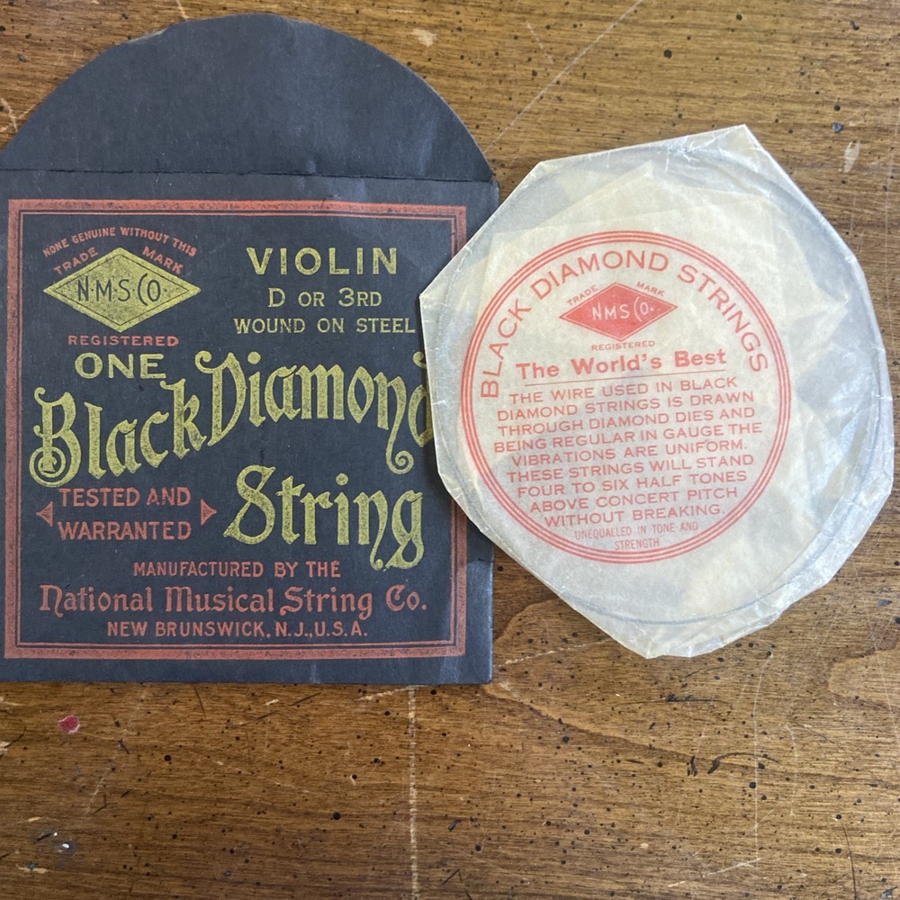 Black Diamond Violin String Violin D String National Musical String Co.