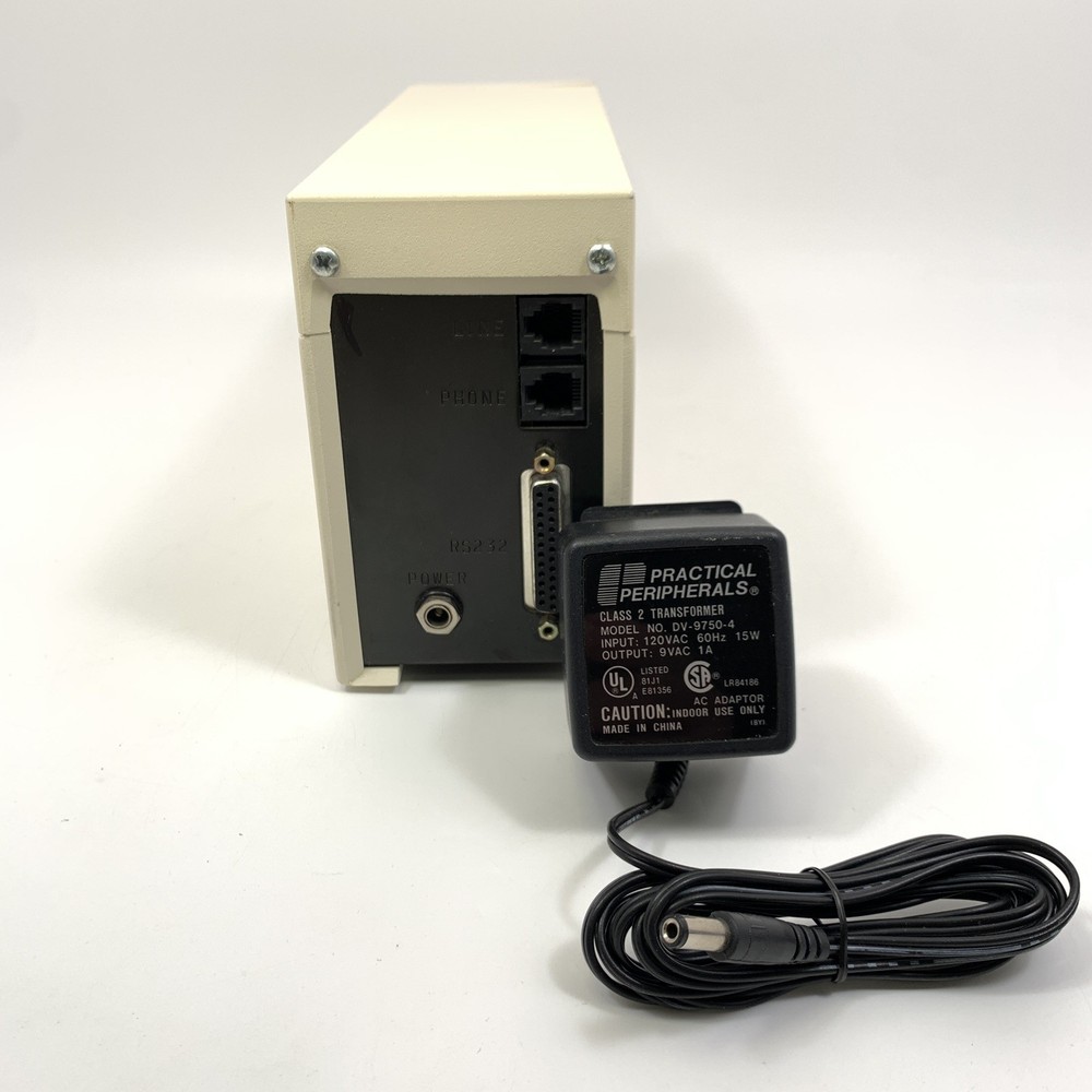 Practical Peripherals PM14400FXSA V.32bis External Modem & Power Adapter Working