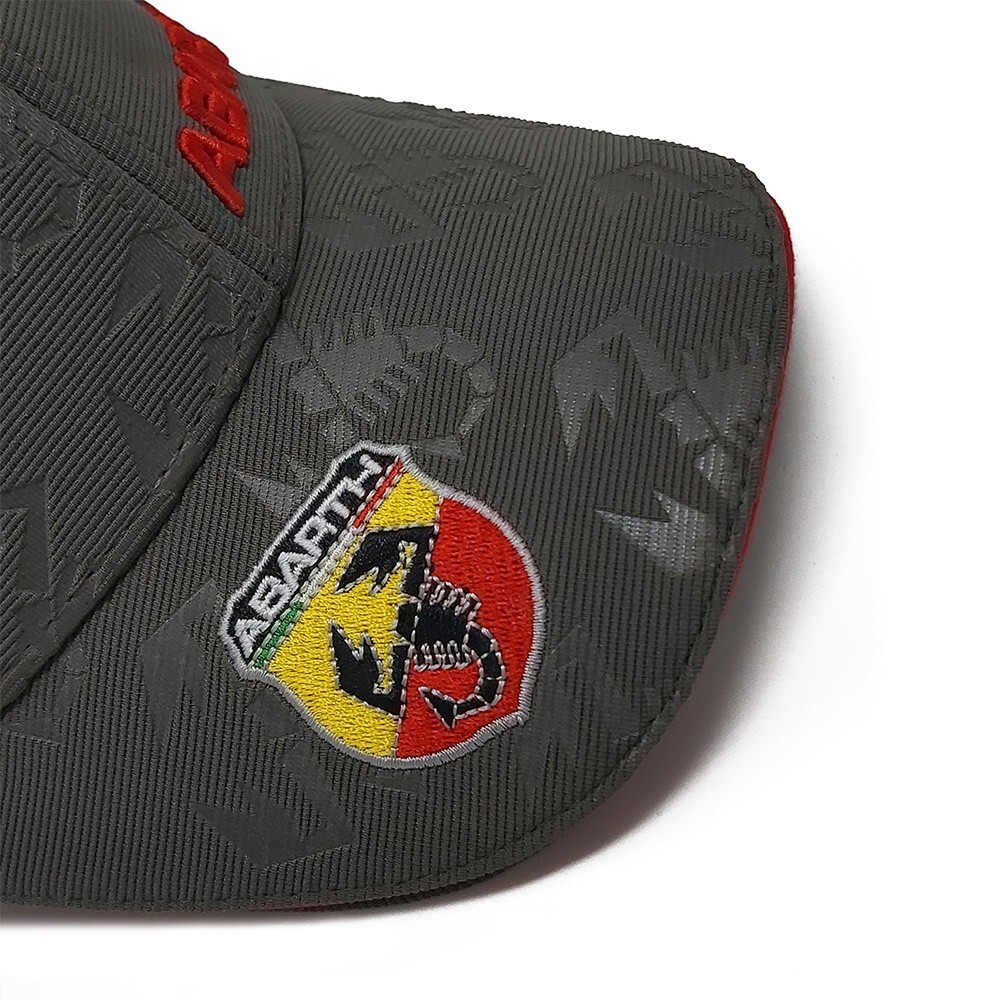Abarth Hat Grey Green Visor Curved Summer