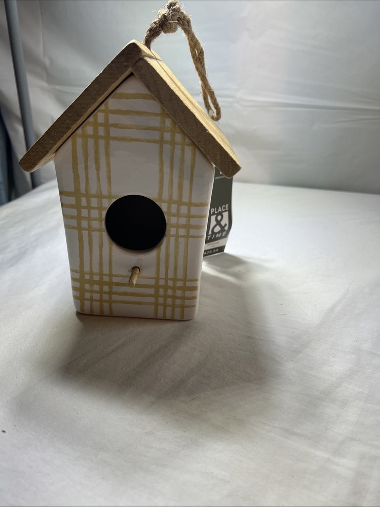 Place & Time Ceramic Hanging Bird House