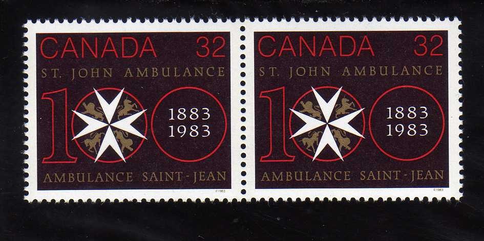 Canada 1983 - Scott# 980   St. John Ambulance Centenary, single pair