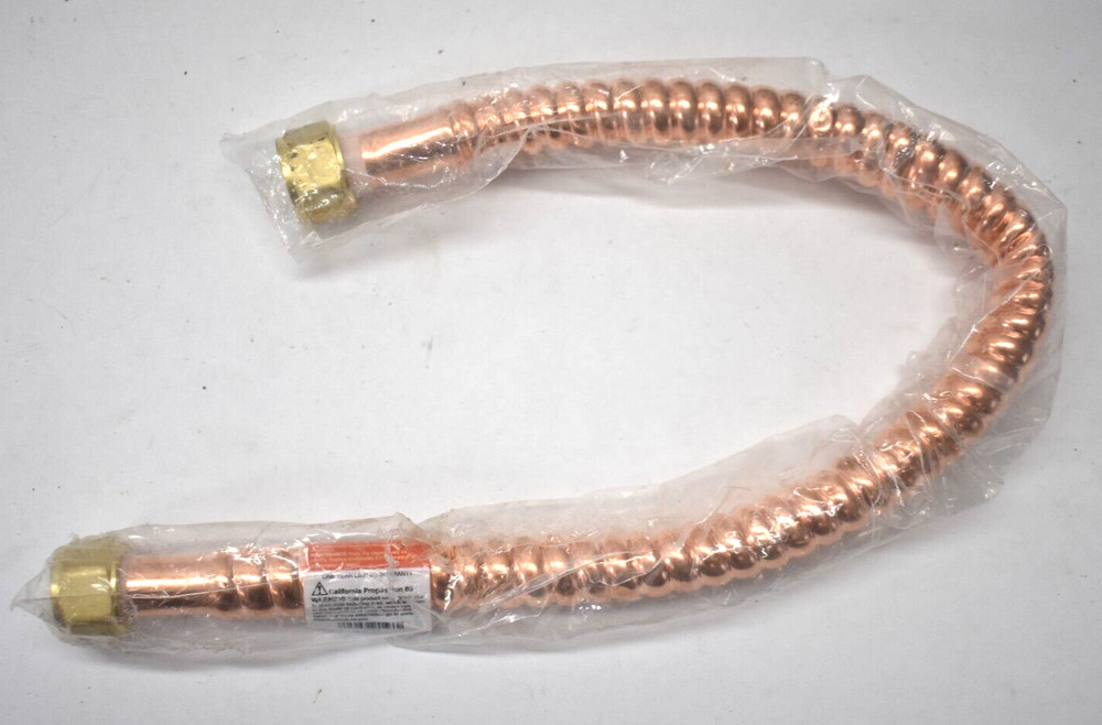 Wolverine Brass Flexible Copper Water Heater Connector 3/8" OD x 1/2" 52922