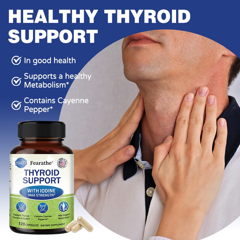 Thyroid Support with Iodine Supplement - Supports Thyroid Function - New Arrival