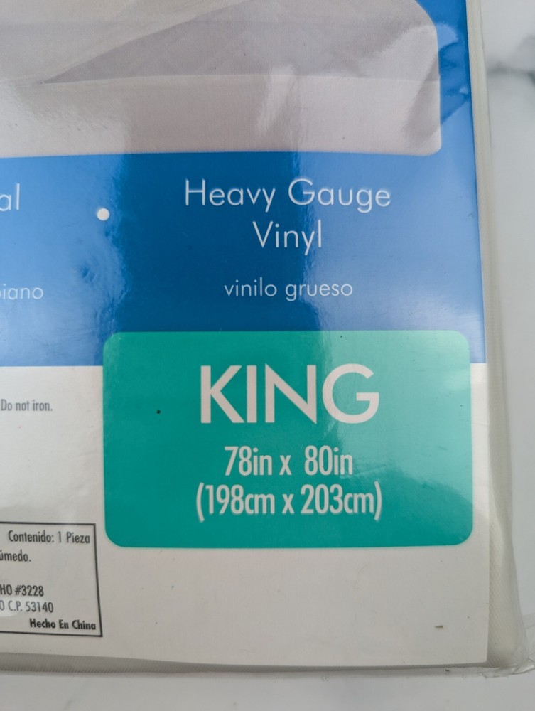 Bedding Essentials 9” Zippered Waterproof Vinyl Mattress Protector KING - NEW