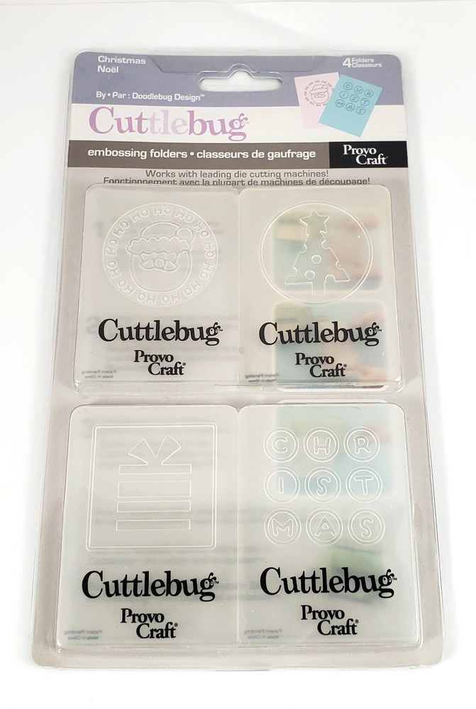 2006 Cuttlebug Embossing Folder-Provocraft-Christmas Noel 4pc
