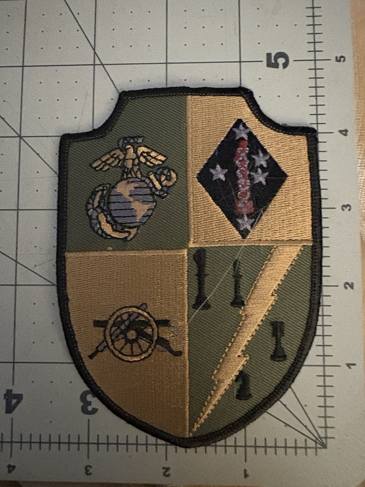 USMC 5th Battalion, 11th Marines Patch Iron On/Sew On