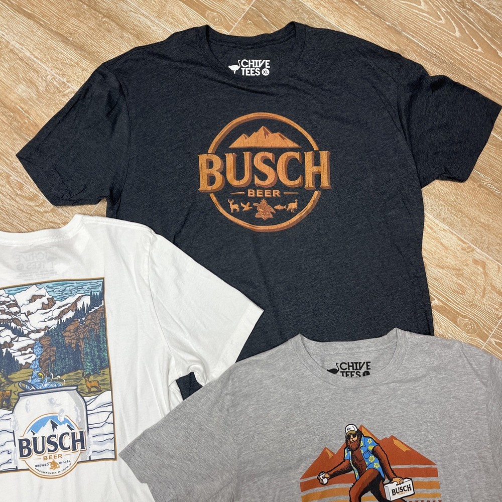 Busch Beer Tshirt Lot Chive Tees