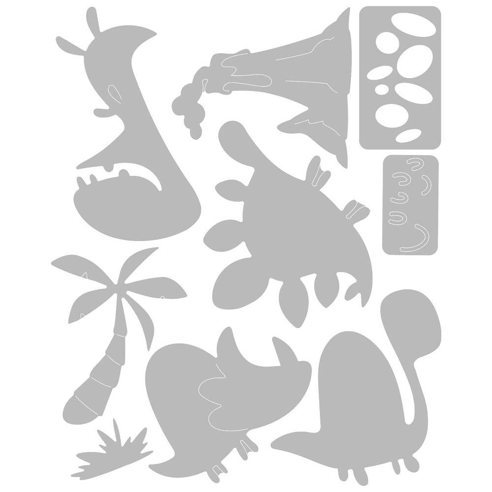 Dinosaurs Sizzix Thinlits Thin Metal Die Set 664393 NEW!