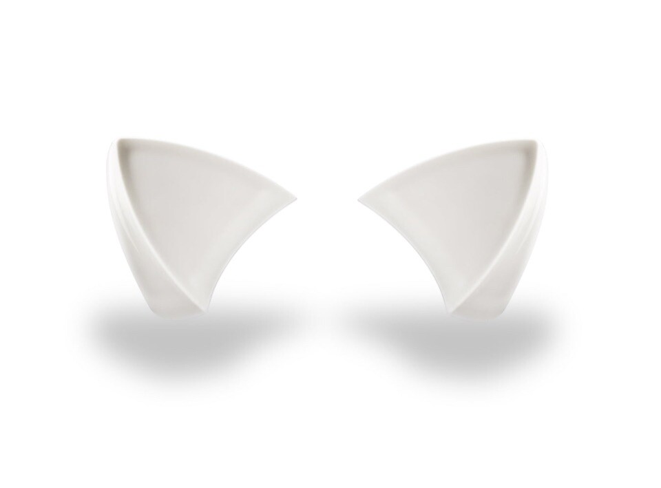 CAT EARS WHITE - MOTORCYCLE HELMET ACCESSORY