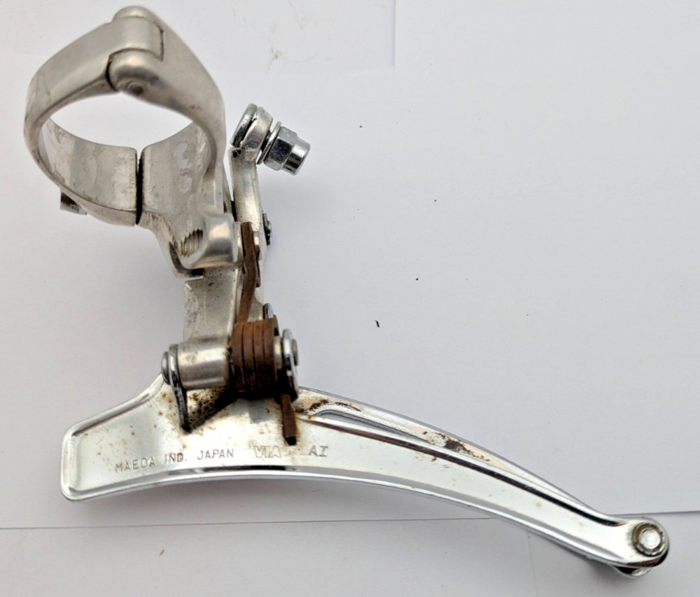 SUNTOUR CYCLONE FRONT DERAILLEUR JAPAN MAEDA 28.6 SILVER BOTTOM PULL