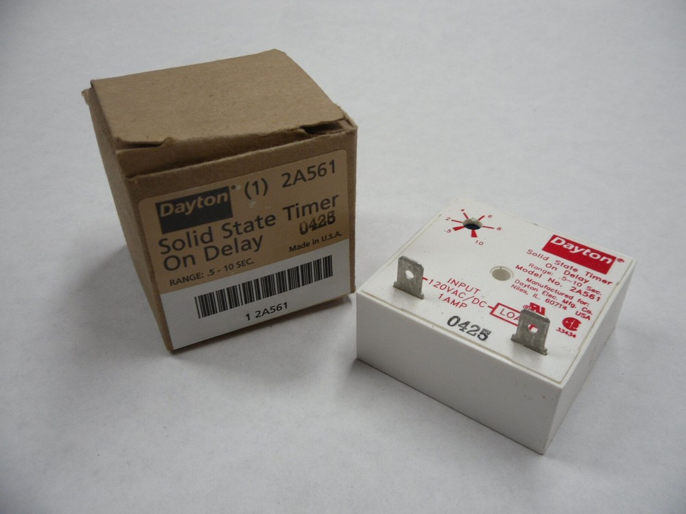 NEW DAYTON 2A561 SOLID STATE TIMER ON DELAY