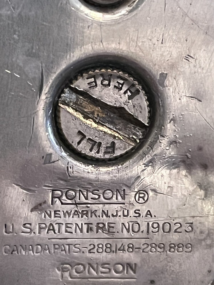 VTG Ronson “Queen Anne” Silver Plate Table Top Lighter