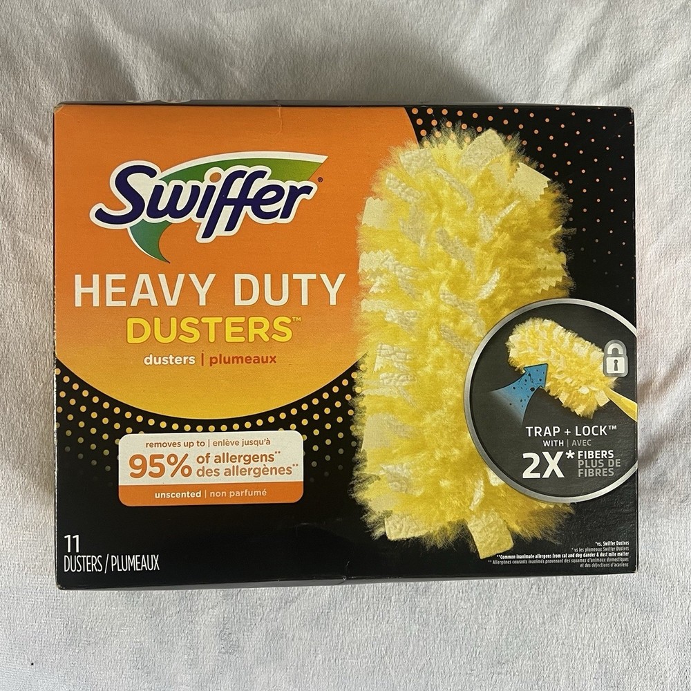 Swiffer Heavy Duty Dusters Refill 11 Pack Microfiber Yellow