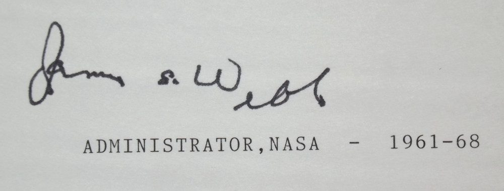 James E Webb NASA Administrator 1961 -1968 Autograph Space Telescope