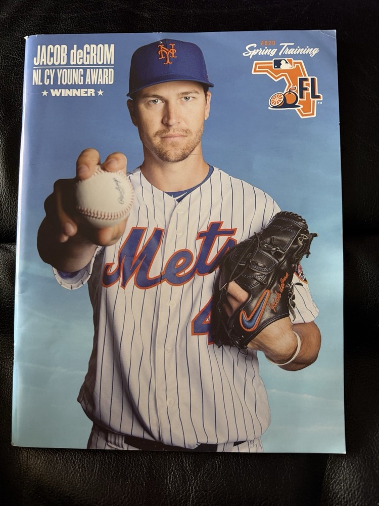 Jacob Degrom On The Cover Of 2020 Spring Training Program Excellent Condition