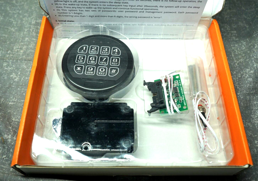 Gun Safe Lock Replacement with Swing Bolt Black Keypad Safe Electronic Lock