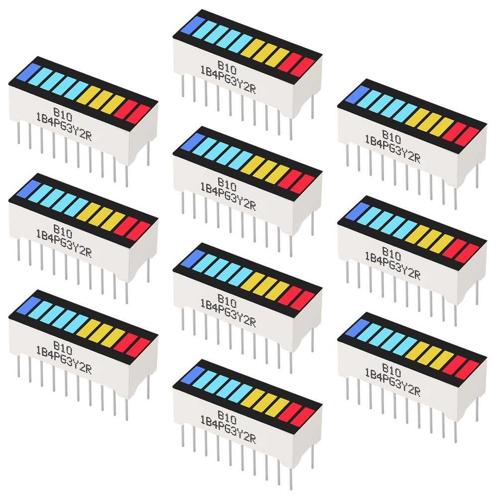 10 Segment LED Bar Graph Display Multi-Color for Arduino and DIY Projects