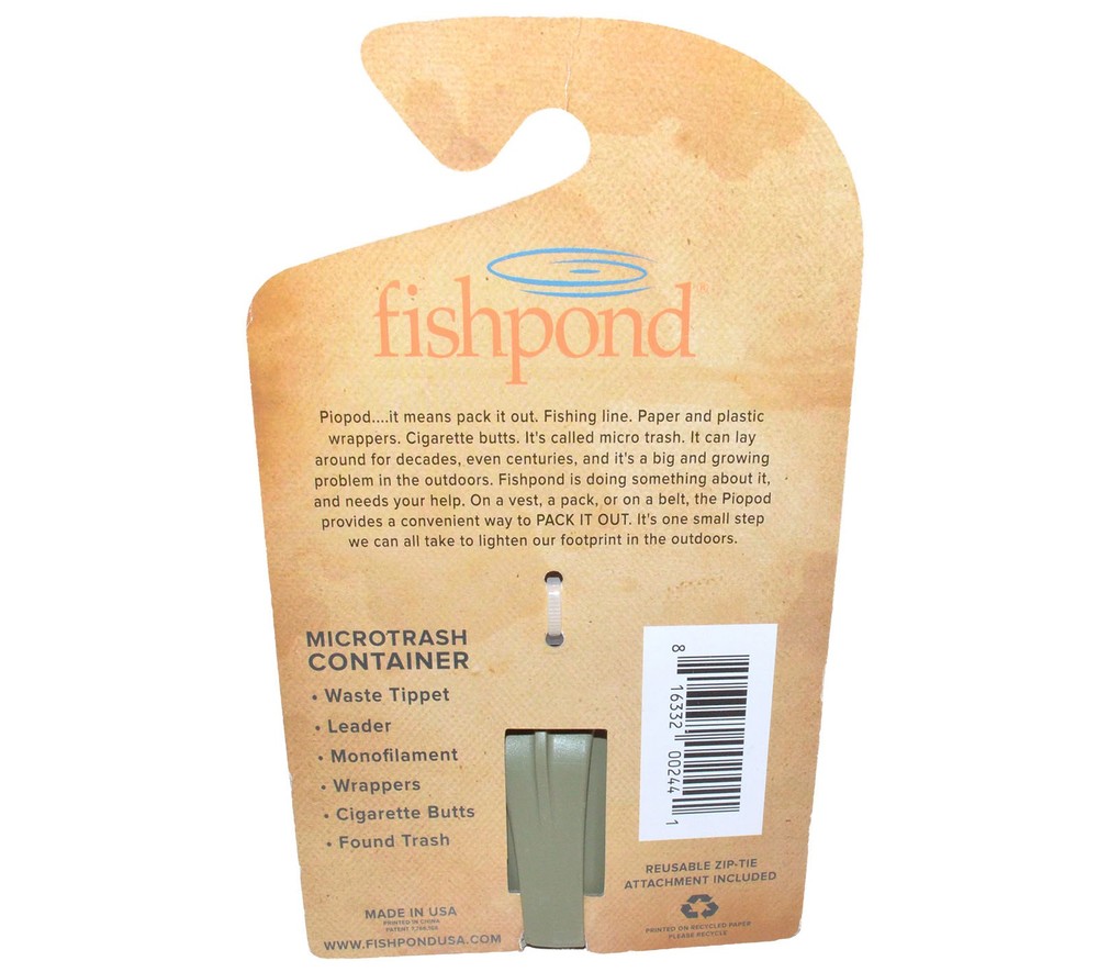 New Fishpond piopod Microtrash Container - On the Water Trash Container - Green