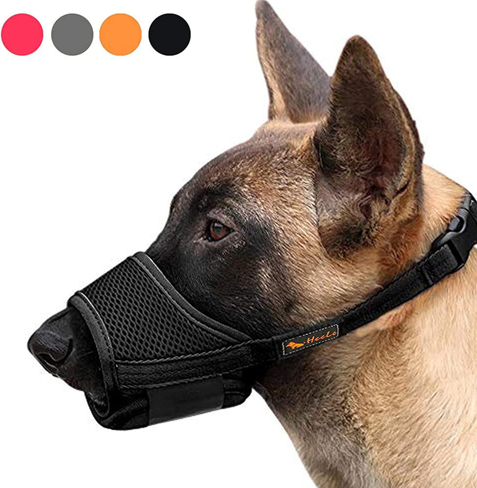 Dog Muzzle,Soft Nylon Muzzle anti Biting Barking Chewing,Air Mesh Breathable Dri