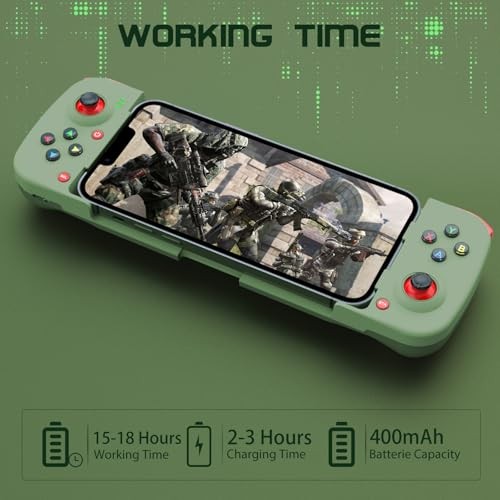 Phone Controller for iPhone/Android Support Phone Case, Mobile Gaming Green