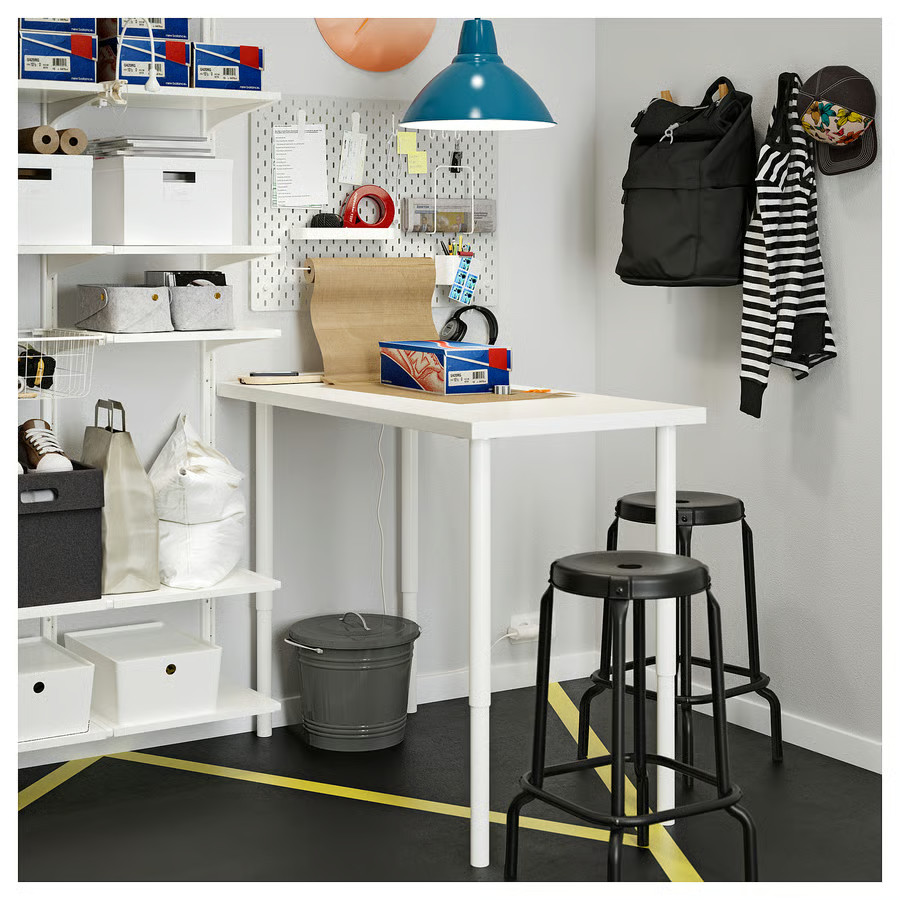 IKEA KNODD Bin with lid, gray, 4 gallon