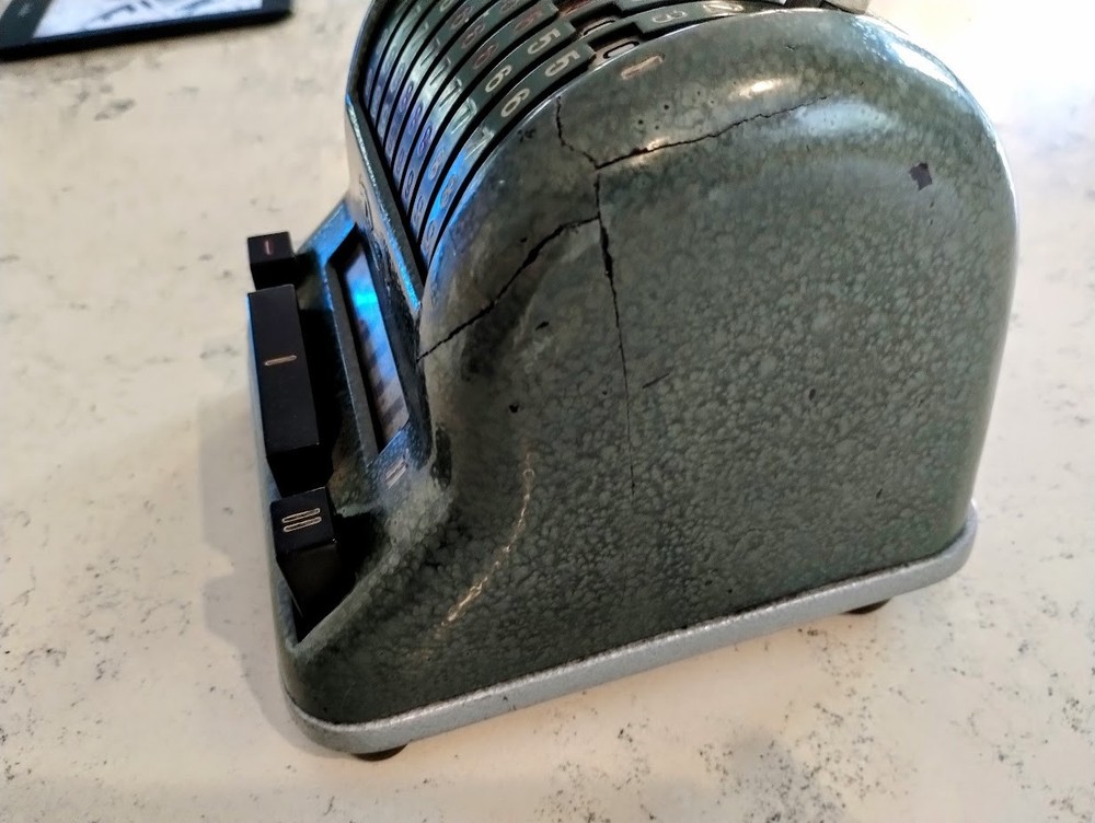 Vintage Mechanical Adding Machine TRIUMPHATOR KA from 1950