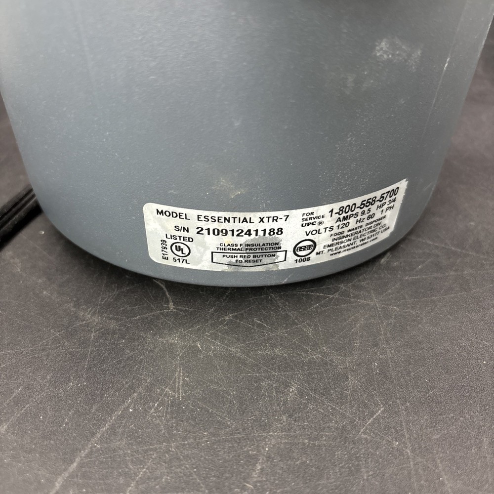 InSinkErator ESSENTIAL XTR Evolution 3/4 HP Single Phase Garbage Disposal