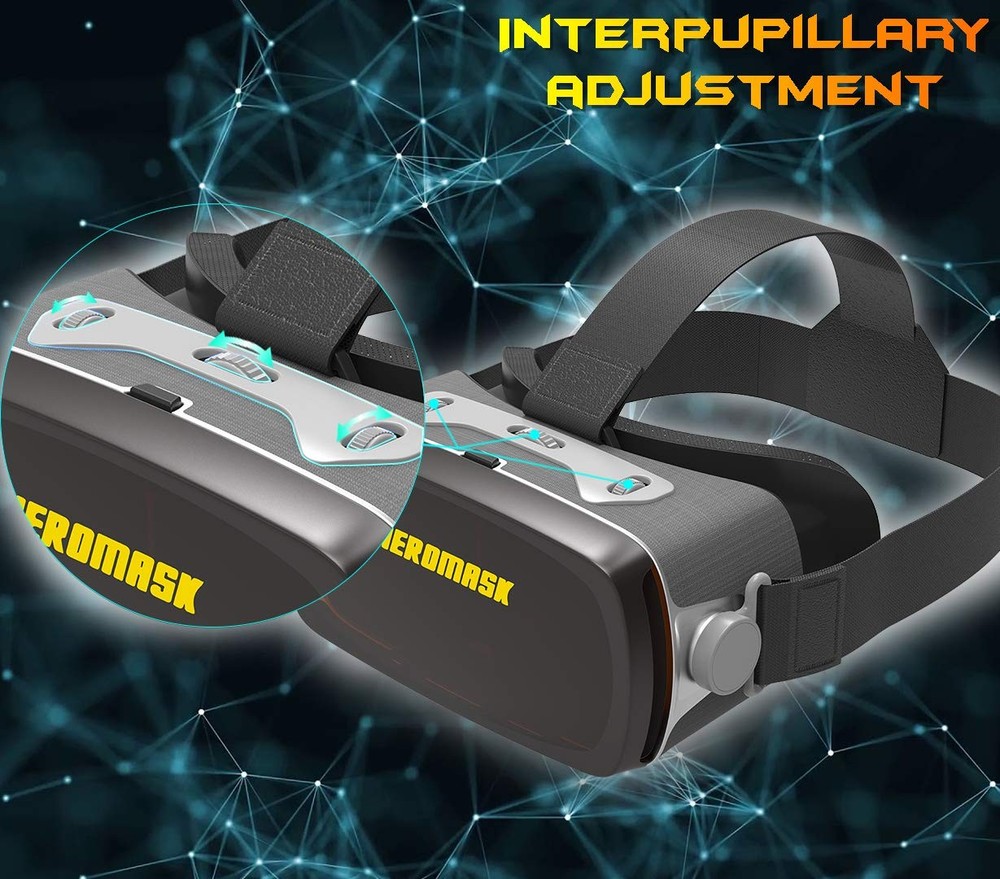 VR Headset with controller - Virtual Reality gaming - 3D glasses Compatible with
